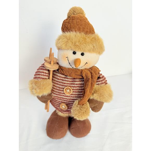 Christmas Snowmen Skiing SkiThemed Plush Decoration Good - Picture 9 of 12